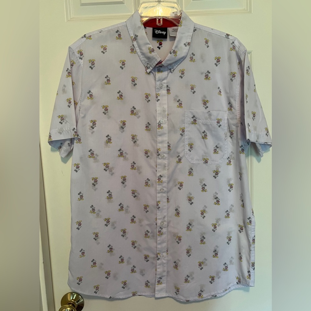 Disney Men's Grey Mickey Mouse Shirt